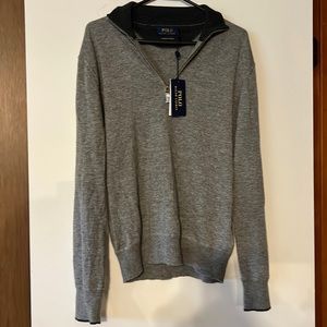 Ralph Lauren Mens Grey Cashmere Sweater